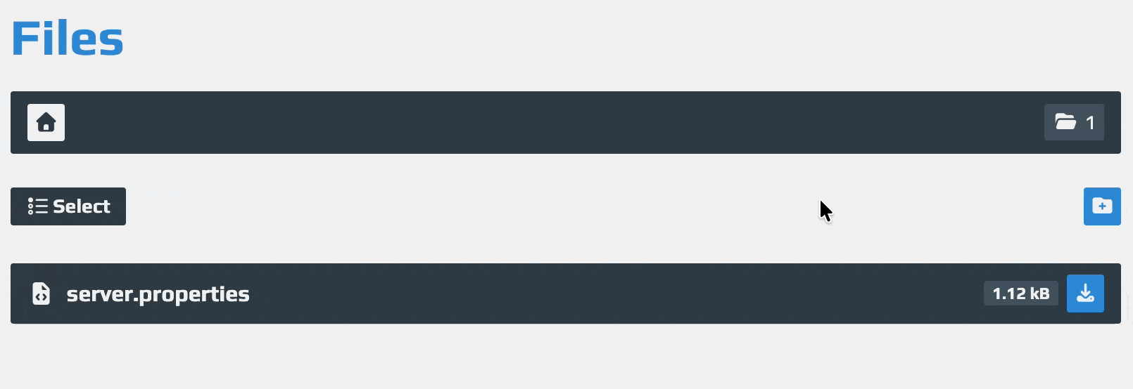 Click the "New Folder" button and enter "codeofconduct" as the folder name