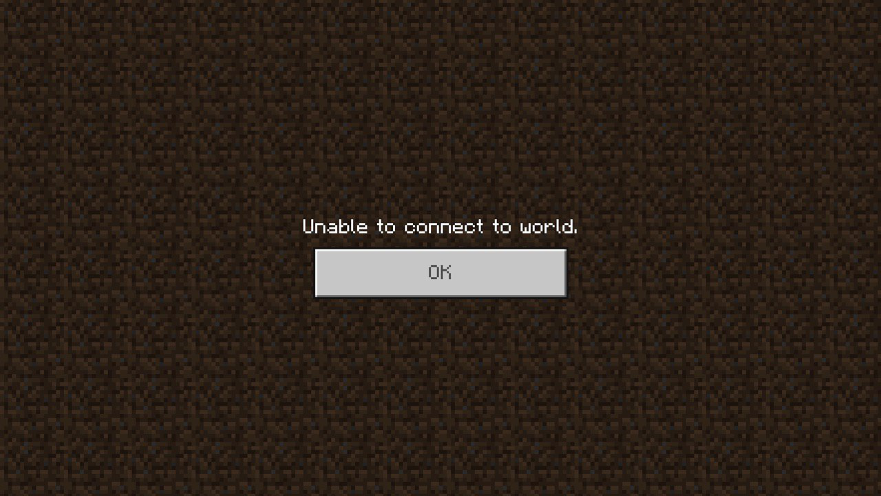 minecraft switch unable to connect to world