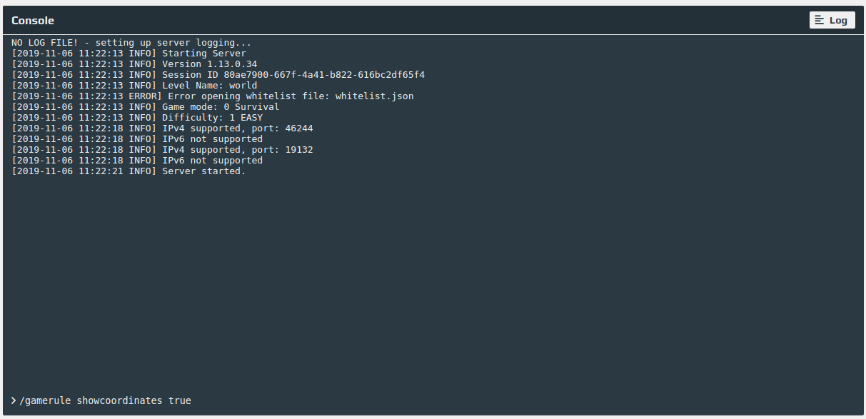 how to look up coordinates in minecraft on mac