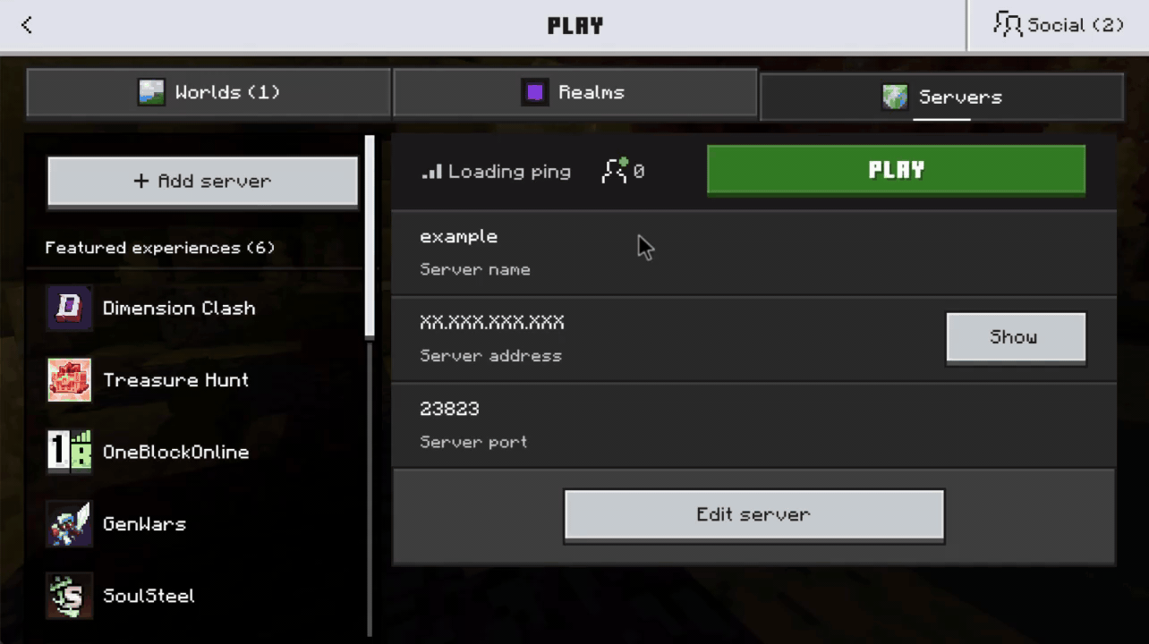 Change the port to 19132 in your in-game server list.