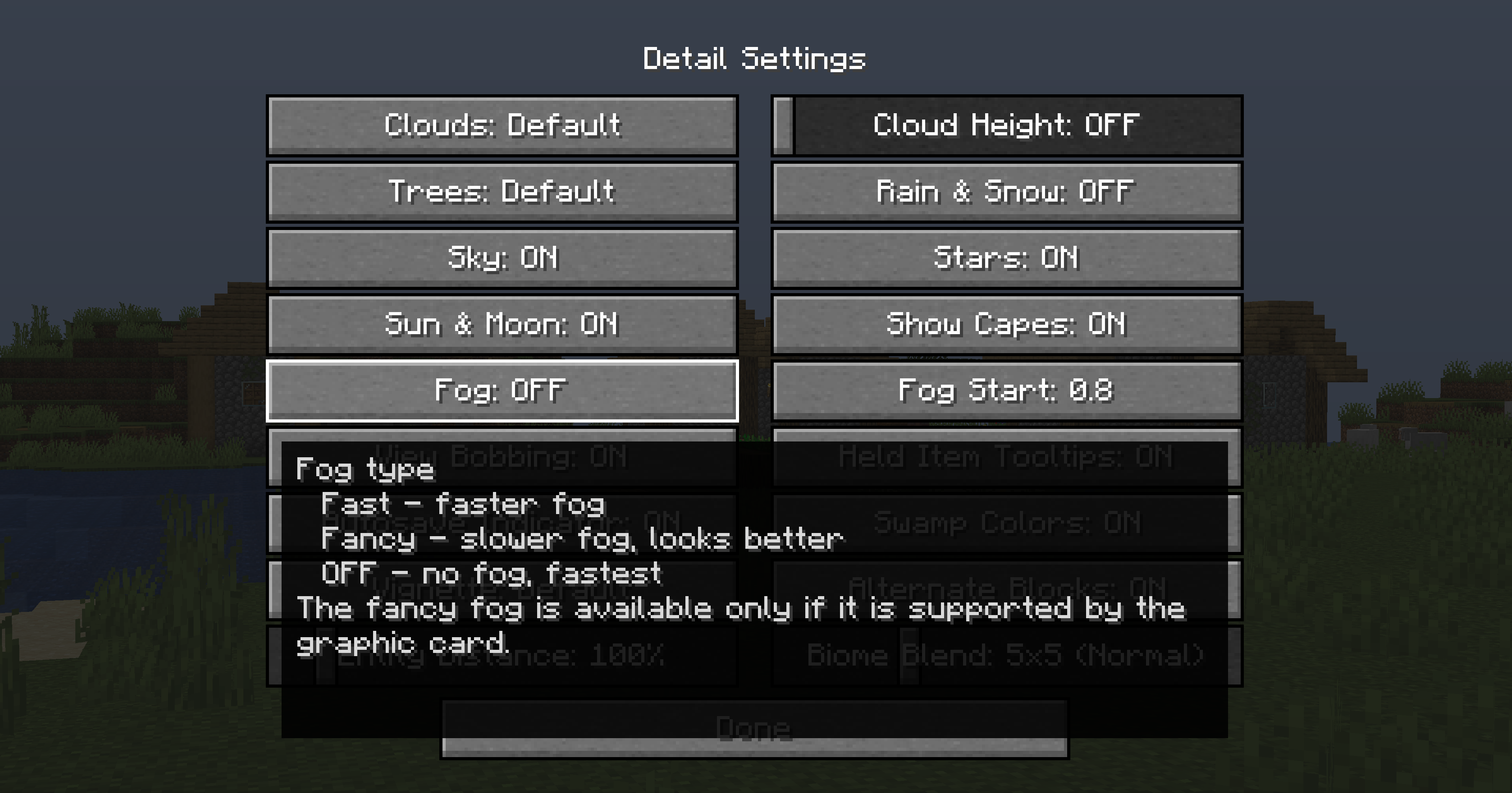 What should I set my simulation distance in Minecraft?